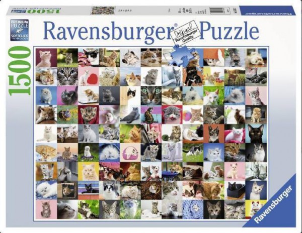 RAVENSBURGER, 16235, 4005556162352, PUZZLE ANIMALI RAVENSBURGER GATTI 99 GATTI 1500 PZ