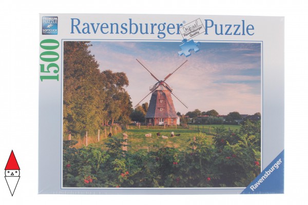 RAVENSBURGER, 16223, 4005556162239, PUZZLE EDIFICI RAVENSBURGER MULINI MULINI A VENTO SUL MAR BALTICO 1500 PZ