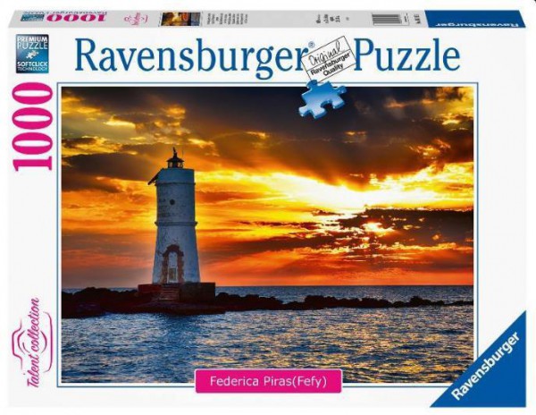 RAVENSBURGER, 16195, 4005556161959, PUZZLE PAESAGGI RAVENSBURGER FARO DI MANGIABARCHE SARDEGNA 1000 PZ