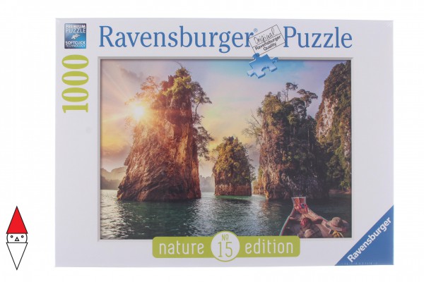 RAVENSBURGER, 13968, 4005556139682, PUZZLE PAESAGGI RAVENSBURGER ROCCE DI CHEOW LAN 1000 PZ