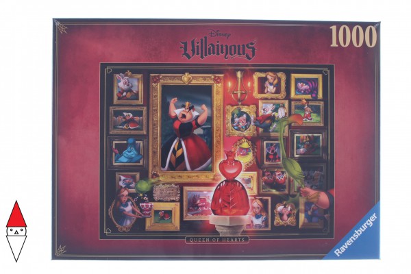 RAVENSBURGER, 15026, 4005556150267, PUZZLE DISNEY RAVENSBURGER CARTONI ANIMATI VILLAINOUS QUEEN OF HEARTS 1000 PZ