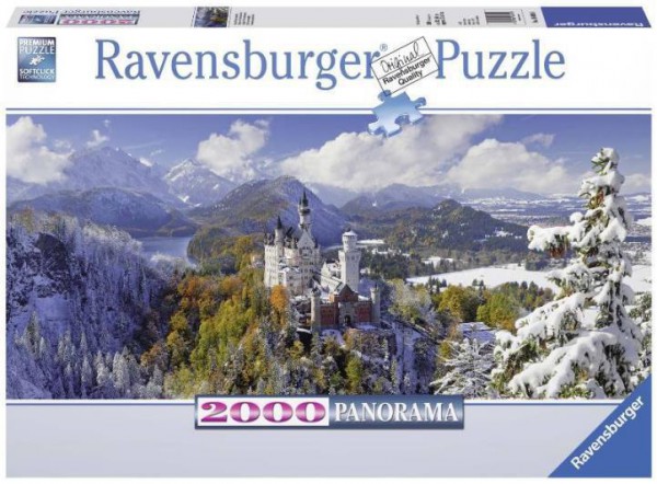 RAVENSBURGER, 16691, 4005556166916, PUZZLE PAESAGGI RAVENSBURGER CASTELLI E PALAZZI NEUSCHWANSTEIN PANORAMA 2000 PZ