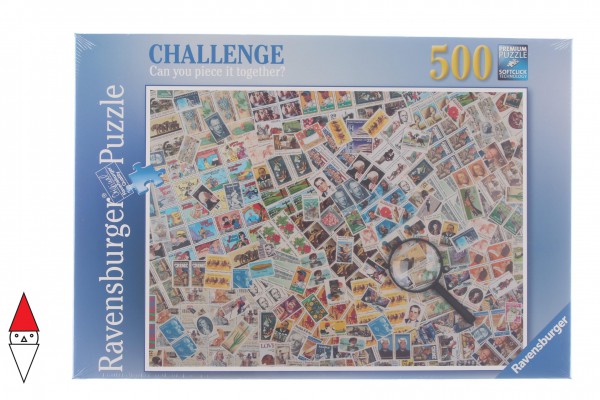 RAVENSBURGER, 14805, 4005556148059, PUZZLE OGGETTI RAVENSBURGER FRANCOBOLLI FRANCOBOLLI 500 PZ