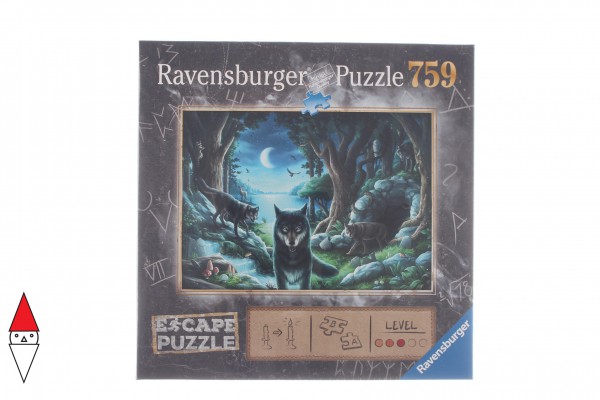 RAVENSBURGER, 16434, 4005556164349, PUZZLE TEMATICO RAVENSBURGER ESCAPE IL BRANCO DI LUPI 759 PZ