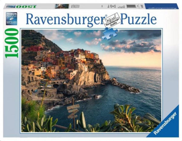 RAVENSBURGER, 16227, 4005556162277, PUZZLE PAESAGGI RAVENSBURGER MARE E OCEANO VISTA DELLE CINQUE TERRE 1500 PZ