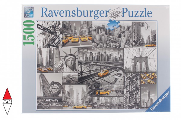 RAVENSBURGER, 16354, 4005556163540, PUZZLE PAESAGGI RAVENSBURGER CITTA MACCHIE DI COLORE A NEW YORK 1500 PZ