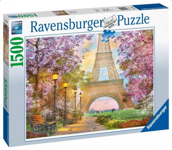RAVENSBURGER, 16000, 4005556160006, PUZZLE PAESAGGI RAVENSBURGER CITTA AMORE A PARIGI 1500 PZ