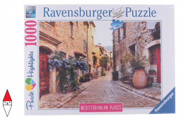 RAVENSBURGER, 14975, 4005556149759, PUZZLE PAESAGGI RAVENSBURGER VILLAGGI MEDITERRANEAN FRANCE 1000 PZ