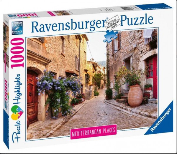 RAVENSBURGER, 14975, 4005556149759, PUZZLE PAESAGGI RAVENSBURGER VILLAGGI MEDITERRANEAN FRANCE 1000 PZ