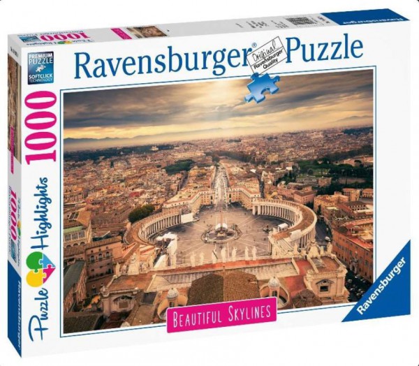 RAVENSBURGER, 14082, 4005556140824, PUZZLE PAESAGGI RAVENSBURGER CITTA ROMA 1000 PZ