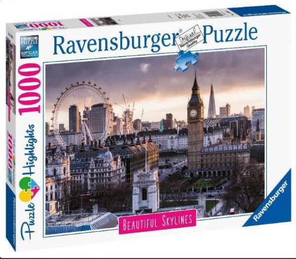 RAVENSBURGER, 14085, 4005556140855, PUZZLE PAESAGGI RAVENSBURGER CITTA LONDRA 1000 PZ