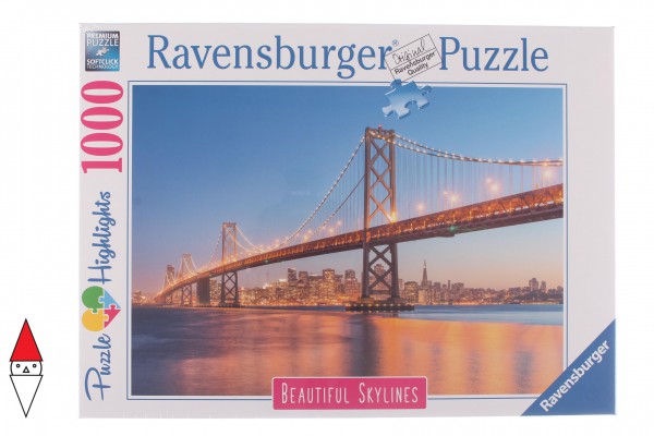 RAVENSBURGER, 14083, 4005556140831, PUZZLE PAESAGGI RAVENSBURGER SAN FRANCISCO 1000 PZ