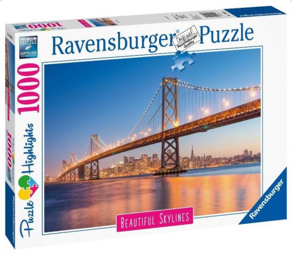 RAVENSBURGER, 14083, 4005556140831, PUZZLE PAESAGGI RAVENSBURGER SAN FRANCISCO 1000 PZ