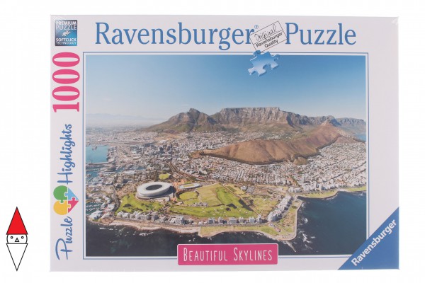 RAVENSBURGER, 14084, 4005556140848, PUZZLE PAESAGGI RAVENSBURGER CITTA CAPE TOWN 1000 PZ
