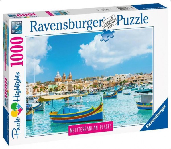RAVENSBURGER, 14978, 4005556149780, PUZZLE PAESAGGI RAVENSBURGER MARE E OCEANO MEDITERRANEAN MALTA 1000 PZ
