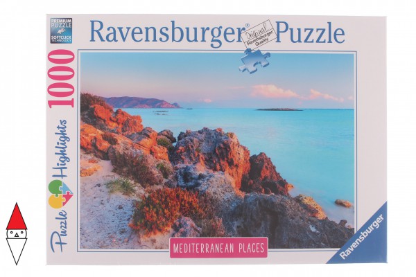 RAVENSBURGER, 14980, 4005556149803, PUZZLE PAESAGGI RAVENSBURGER MARE E OCEANO MEDITERRANEAN GREECE 1000 PZ