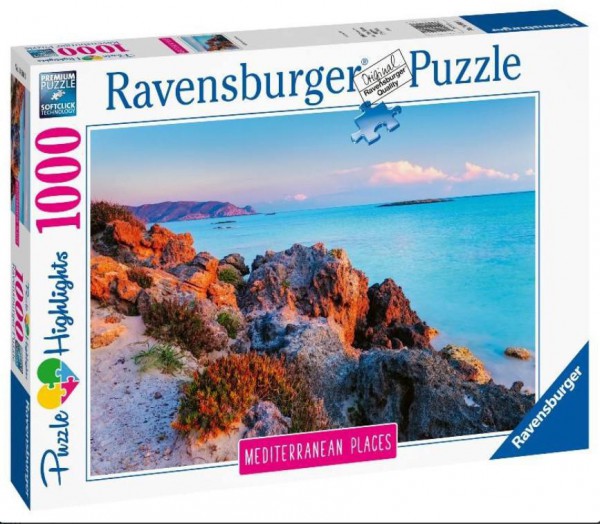 RAVENSBURGER, 14980, 4005556149803, PUZZLE PAESAGGI RAVENSBURGER MARE E OCEANO MEDITERRANEAN GREECE 1000 PZ