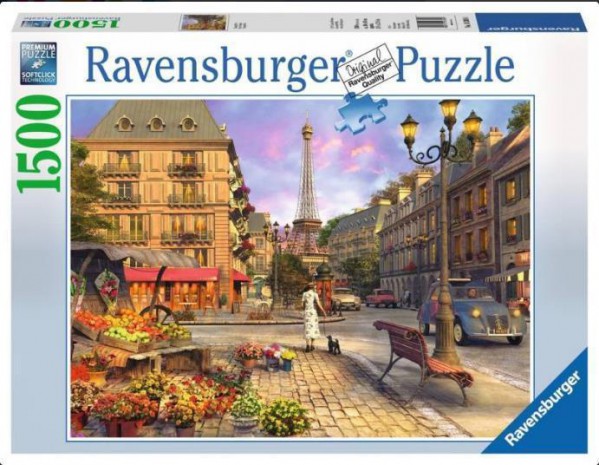 RAVENSBURGER, 16309, 4005556163090, PUZZLE PAESAGGI RAVENSBURGER CITTA VINTAGE PARIGI 1500 PZ