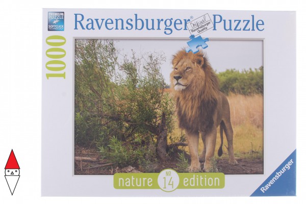 RAVENSBURGER, 15160, 4005556151608, PUZZLE ANIMALI RAVENSBURGER LEONI RE DEI LEONI 1000 PZ