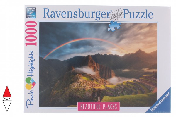 RAVENSBURGER, 15158, 4005556151585, PUZZLE PAESAGGI RAVENSBURGER MONTAGNA TRAMONTO SU MACHU PICCHU 1000 PZ