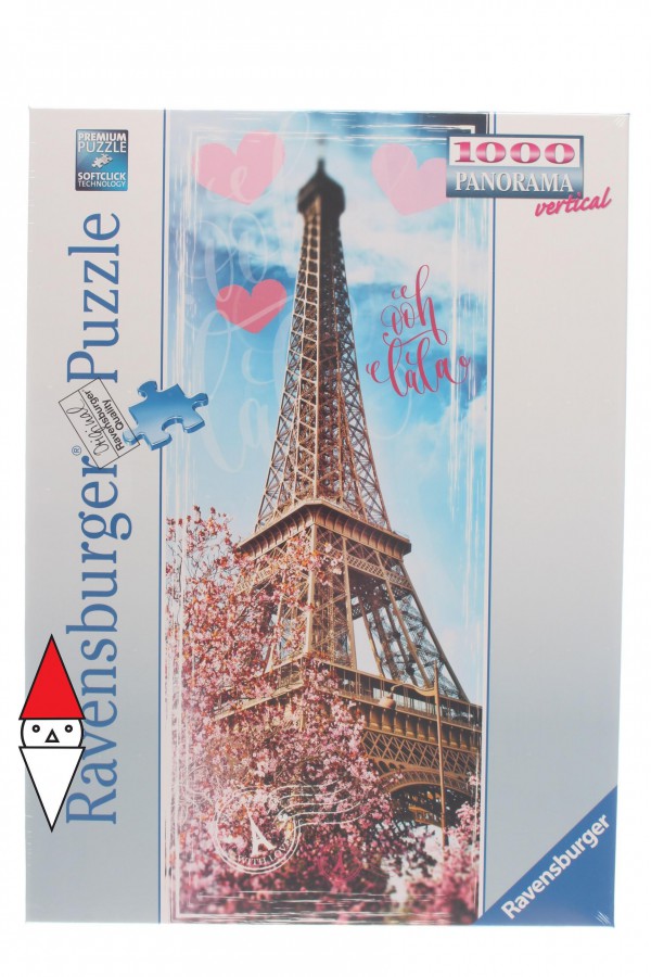 RAVENSBURGER, 15103, 4005556151035, PUZZLE PAESAGGI RAVENSBURGER OOH LA LA PARIGI 1000 PZ