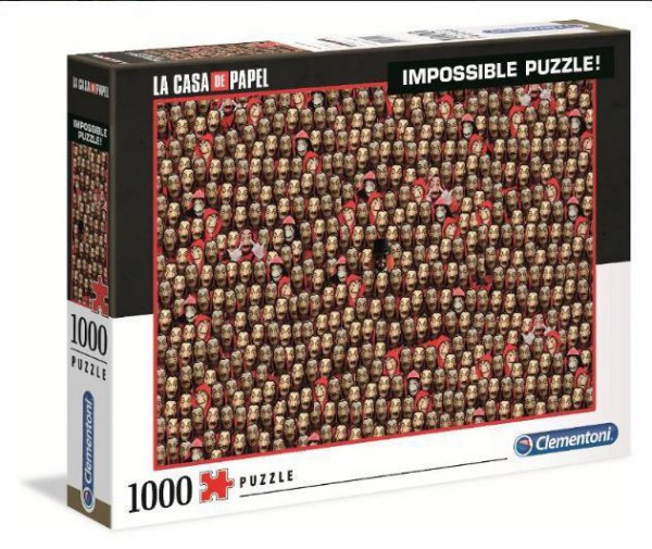 CLEMENTONI, 39527, 8005125395279, PUZZLE TEMATICO CLEMENTONI FILM IMPOSSIBILE LA CASA DI CARTA 1000 PZ