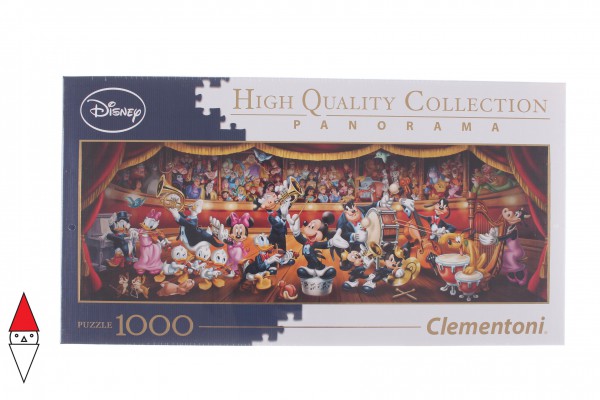 CLEMENTONI, 39445, 8005125394456, PUZZLE DISNEY CLEMENTONI CARTONI ANIMATI PANORAMA ORCHESTRA 1000 PZ