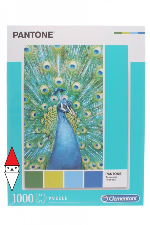 CLEMENTONI, 39495, 8005125394951, PUZZLE TEMATICO CLEMENTONI COLORI PANTONE TURCHESE TURQUOISE PEACOCK 1000 PZ