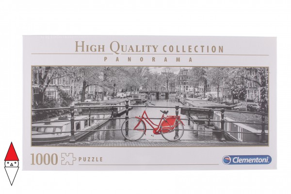 CLEMENTONI, 39440, 8005125394401, PUZZLE PAESAGGI CLEMENTONI CITTA PANORAMA AMSTERDAM BICICLETTA 1000 PZ