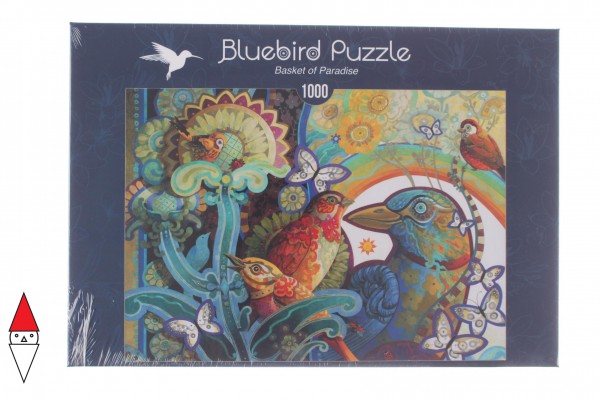 BLUEBIRD, 70297, 3663384702976, PUZZLE ANIMALI BLUEBIRD UCCELLI BASKET OF PARADISE 1000 PZ