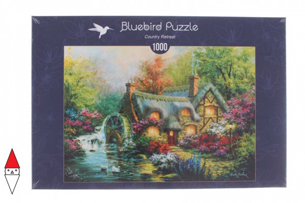 BLUEBIRD, 70303-P, 3663384703034, PUZZLE PAESAGGI BLUEBIRD MULINI COUNTRY RETREAT 1000 PZ