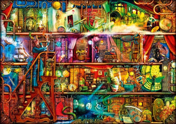BLUEBIRD, 70307-P, 3663384703072, PUZZLE TEMATICO BLUEBIRD LIBRERIA IL VIAGGIO FANTASTICO 1000 PZ
