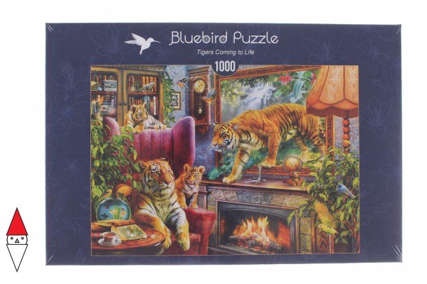 BLUEBIRD, 70310-P, 3663384703102, PUZZLE ANIMALI BLUEBIRD TIGRI TIGERS COMING TO LIFE 1000 PZ