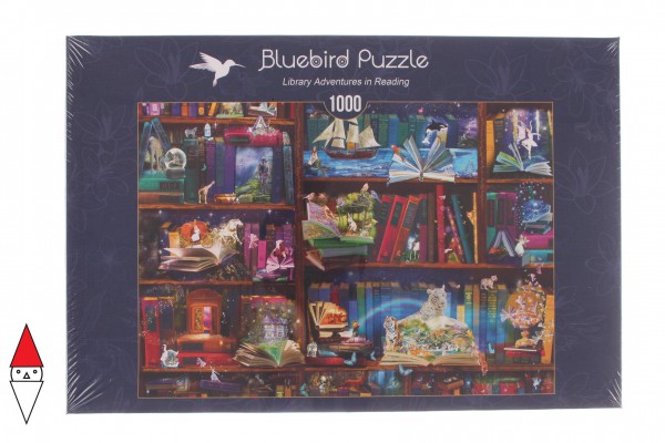 BLUEBIRD, 70313-P, 3663384703133, PUZZLE TEMATICO BLUEBIRD LIBRERIA LIBRARY ADVENTURES IN READING 1000 PZ