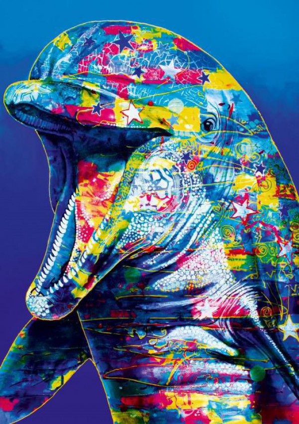 BLUEBIRD, 70302-P, 3663384703027, PUZZLE ANIMALI BLUEBIRD DELFINI DOLPHIN 1000 PZ
