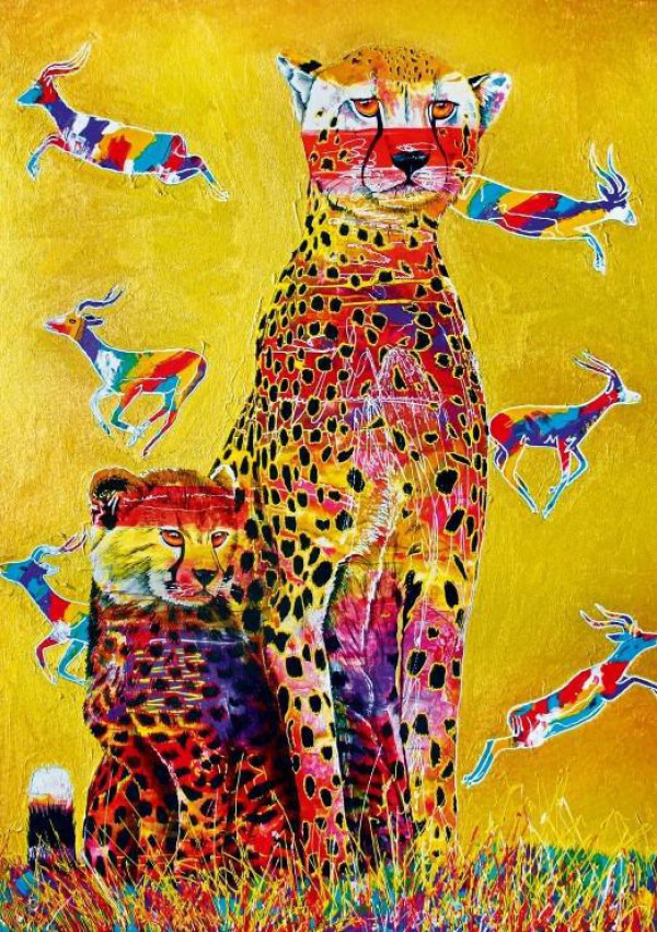 BLUEBIRD, 70301-P, 3663384703010, PUZZLE ANIMALI BLUEBIRD LEOPARDI AFRICAN WATCH 1000 PZ