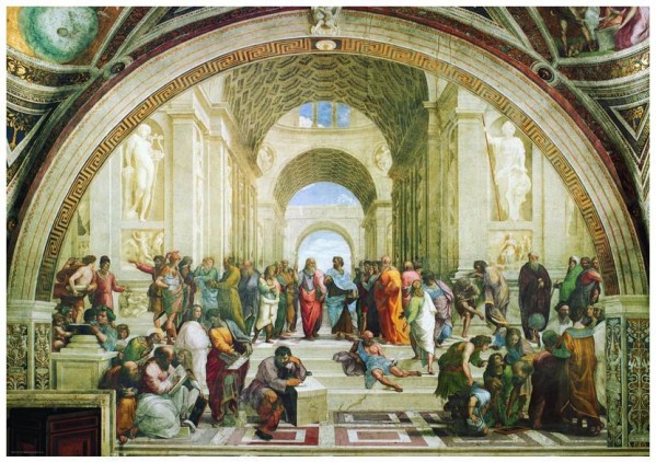 EUROGRAPHICS, 6000-4141, 628136641418, PUZZLE ARTE EUROGRAPHICS RAFFAELLO LA SCUOLA DI ATENE 1000 PZ