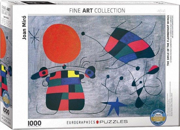 EUROGRAPHICS, 6000-0856, 628136608565, PUZZLE ARTE EUROGRAPHICS JOAN MIRO IL SORRISO CON LE ALI FIAMMEGGIANTI 1000 PZ