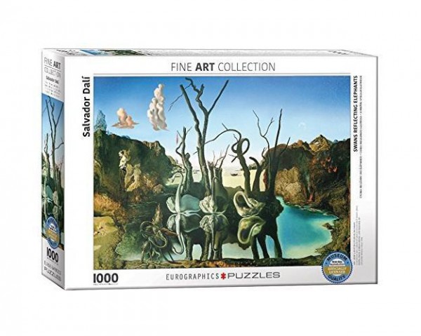 EUROGRAPHICS, 6000-0846, 628136608466, PUZZLE ARTE EUROGRAPHICS SALVADOR DALI CIGNI RIFLESSI NEGLI ELEFANTI 1000 PZ