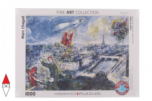 EUROGRAPHICS, 6000-0850, 628136608503, PUZZLE ARTE EUROGRAPHICS CHAGALL MARC - IL BOUQUET DI PARIGI 1000 PZ
