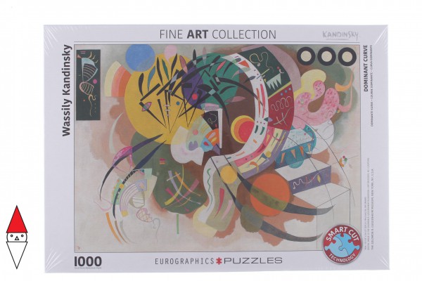 EUROGRAPHICS, 6000-0839, 628136608398, PUZZLE ARTE EUROGRAPHICS PITTURA 1900 WASSILY KANDINSKY CURVA DOMINANTE 1000 PZ