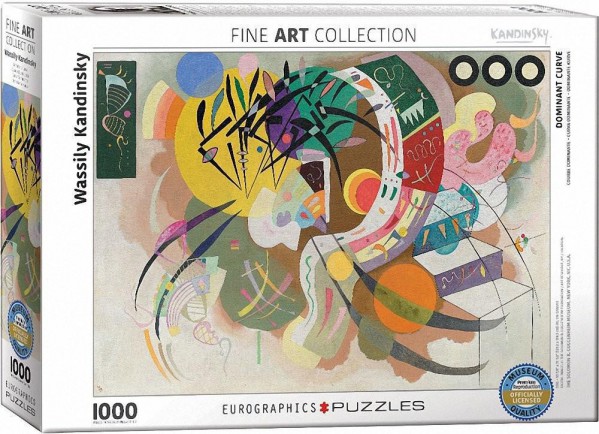 EUROGRAPHICS, 6000-0839, 628136608398, PUZZLE ARTE EUROGRAPHICS PITTURA 1900 WASSILY KANDINSKY CURVA DOMINANTE 1000 PZ