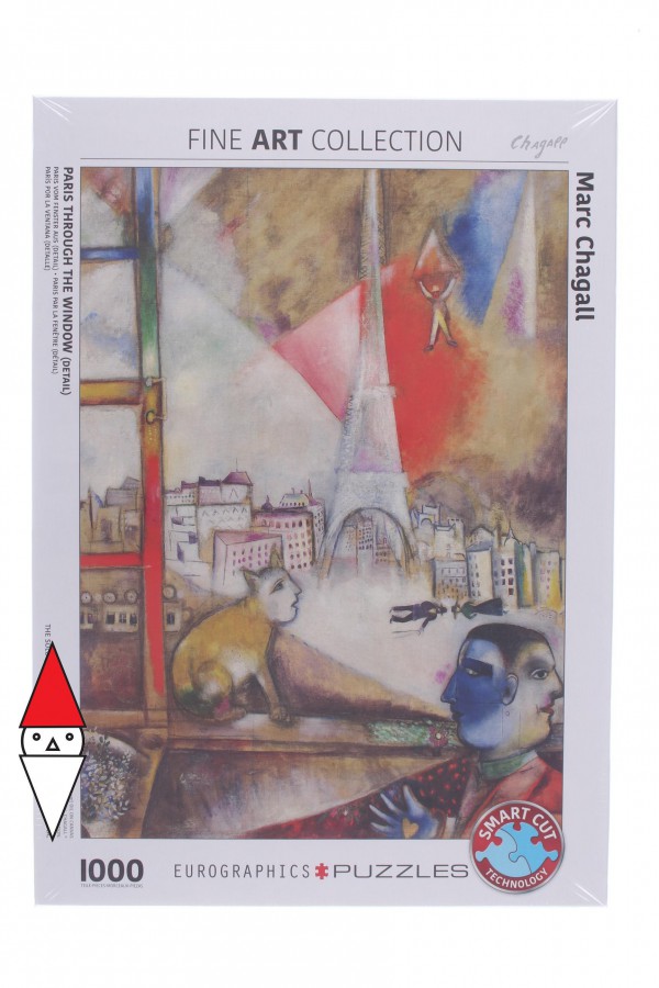 EUROGRAPHICS, 6000-0853, 628136608534, PUZZLE ARTE EUROGRAPHICS MARC CHAGALL PARIGI DALLA FINESTRA (DETTAGLIO) 1000 PZ