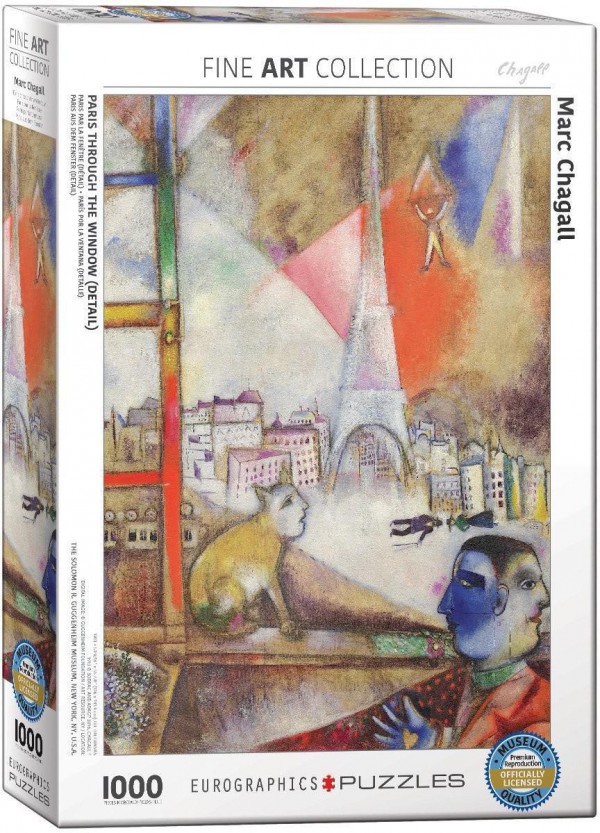 EUROGRAPHICS, 6000-0853, 628136608534, PUZZLE ARTE EUROGRAPHICS MARC CHAGALL PARIGI DALLA FINESTRA (DETTAGLIO) 1000 PZ