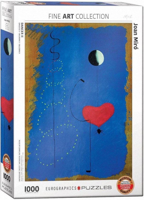 EUROGRAPHICS, 6000-0854, 628136608541, PUZZLE ARTE EUROGRAPHICS JOAN MIRO - BALLERINA II 1000 PZ