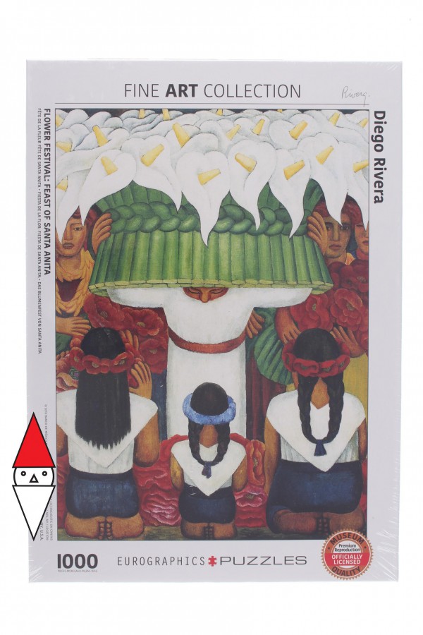 EUROGRAPHICS, 6000-0798, 628136607988, PUZZLE ARTE EUROGRAPHICS DIEGO RIVERA FESTA DI SANTA ANITA 1000 PZ