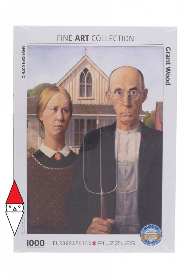 EUROGRAPHICS, 6000-5479, 628136654791, PUZZLE ARTE EUROGRAPHICS GRANT WOOD - AMERICAN GOTHIC 1000 PZ