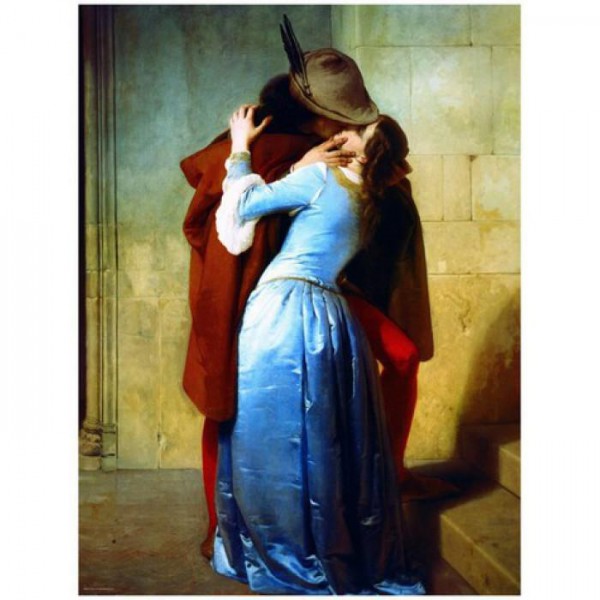 EUROGRAPHICS, 6000-0148, 628136601481, PUZZLE ARTE EUROGRAPHICS PITTURA 1800 FRANCESCO HAYEZ - IL BACIO 1000 PZ