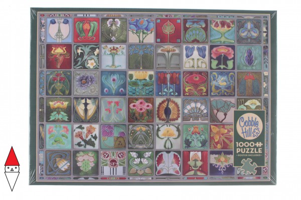 COBBLE HILL, 80256, 625012802567, PUZZLE GRAFICA COBBLE HILL ART NOUVEAU TILES 1000 PZ