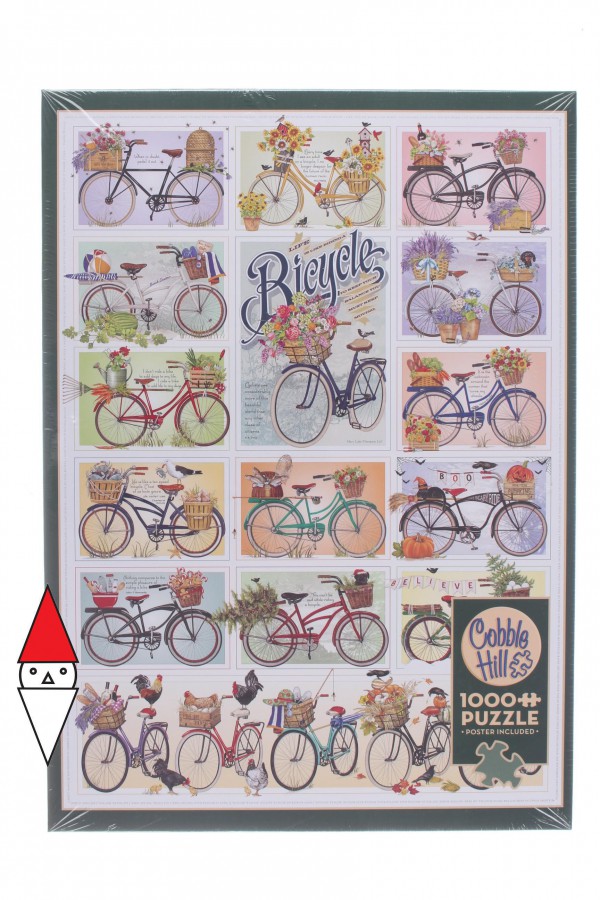 COBBLE HILL, 80274, 625012802741, PUZZLE TEMATICO COBBLE HILL BICICLETTE BICYCLES 1000 PZ